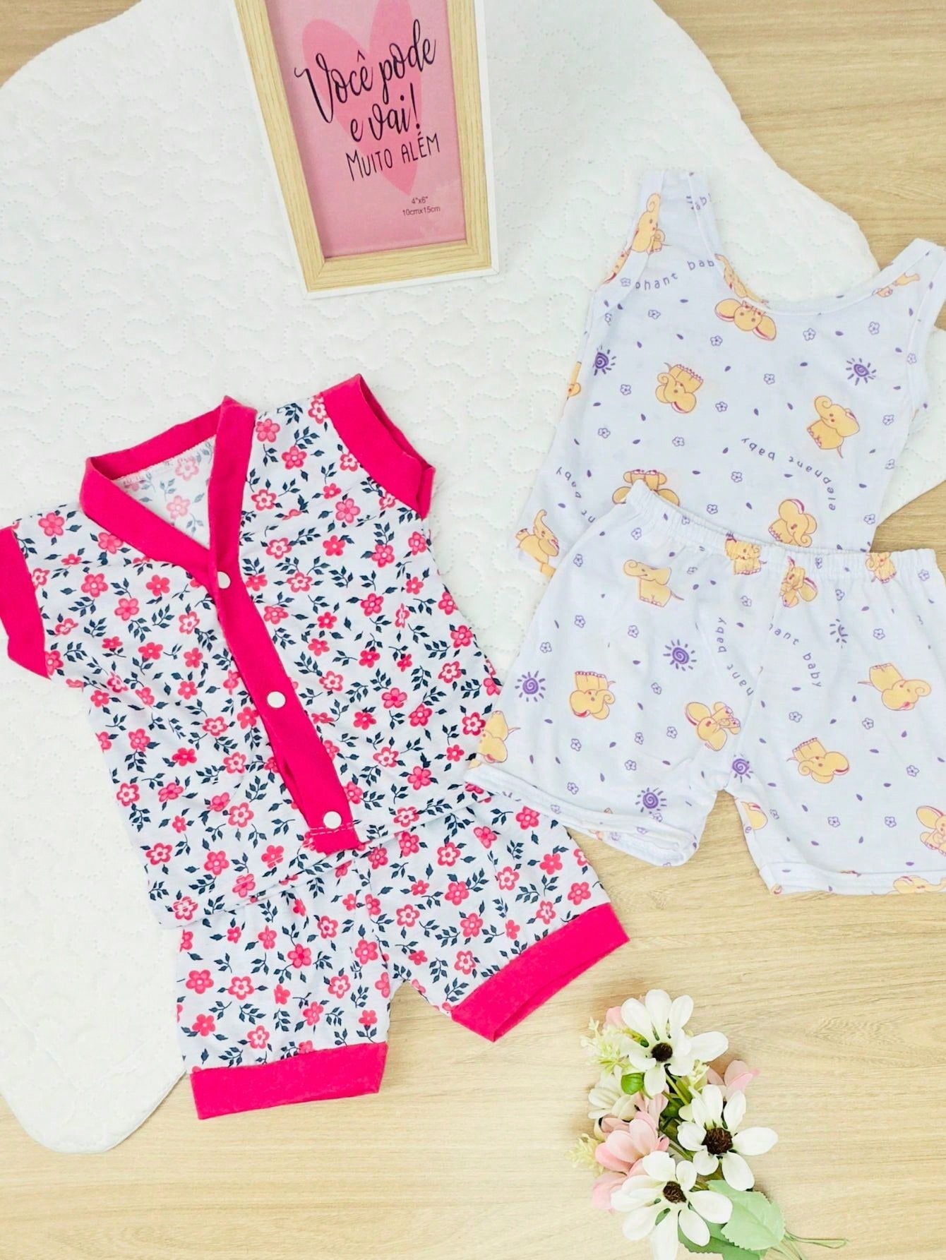 Kit c/2 Pijamas para Bebê de Menina