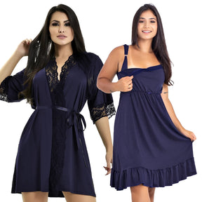 Conjunto Saída de Maternidade Camisola de Amamentação mais Robe | 184.850