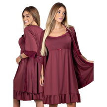 Conjunto Saída de Maternidade Camisola de Amamentação mais Robe | 184.850